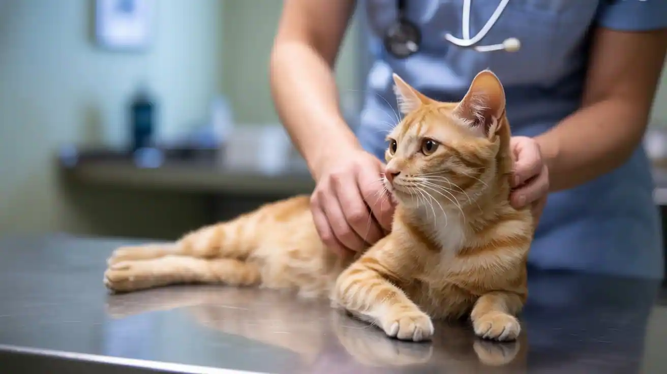 Katze mit Hirntumor beim Tierarzt