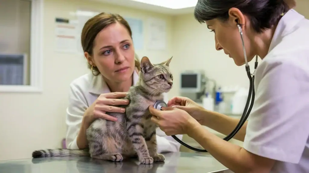 Katze mit Lymphom Untersuchung