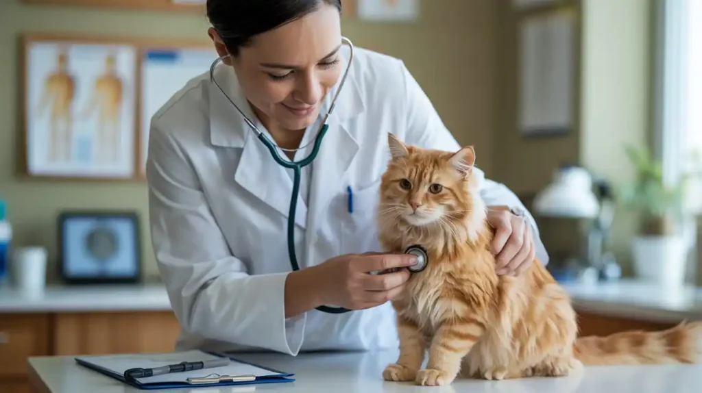 Katze mit Lebertumor beim Tierarzt