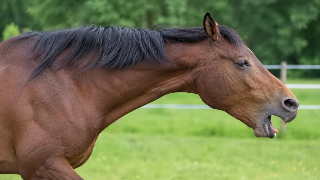 Dämpfiges Pferd