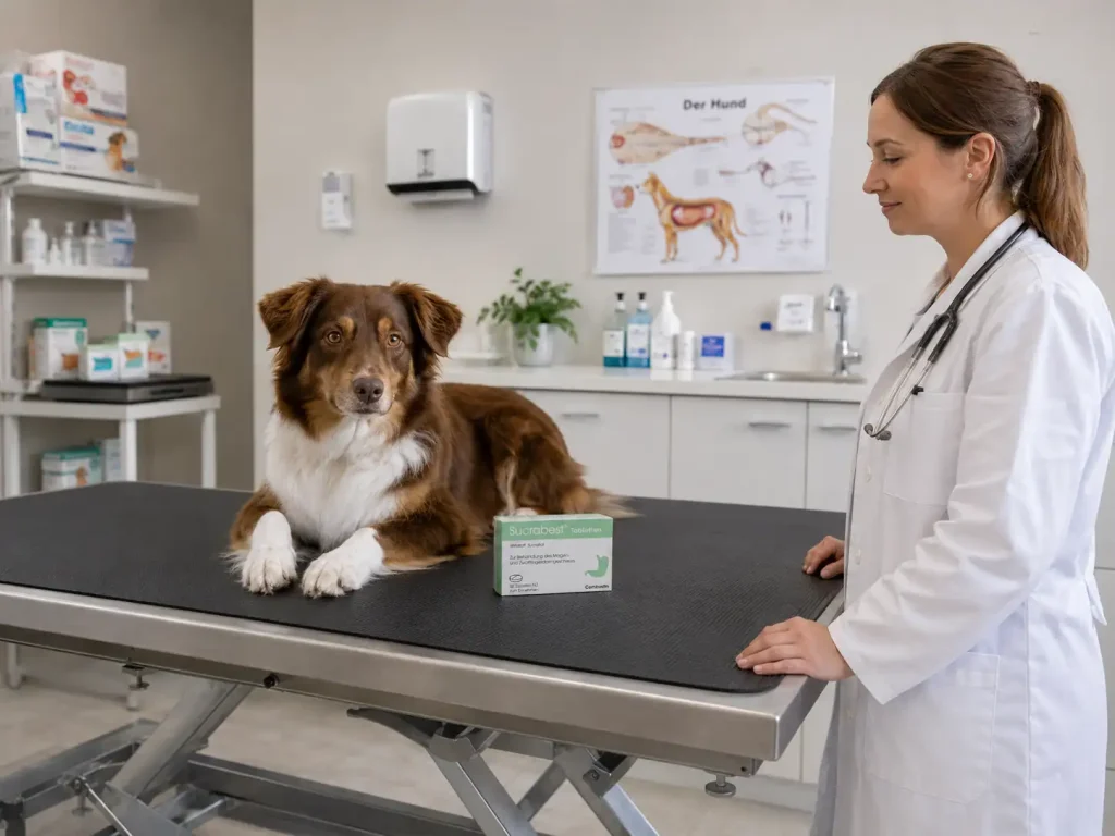 Tierärztin verschreibt Sucrabest für einen Hund