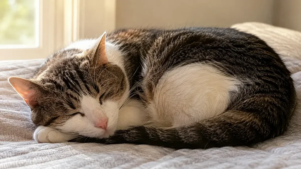 Schlafende Katze mit Acepromazin Nebenwirkungen