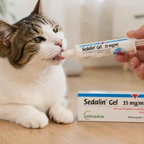 Katze bekommt Sedalin Gel